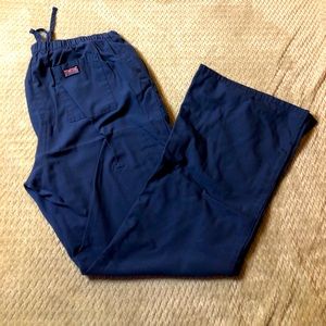 Cherokee Flare Medium Scrub Pants Navy Blue